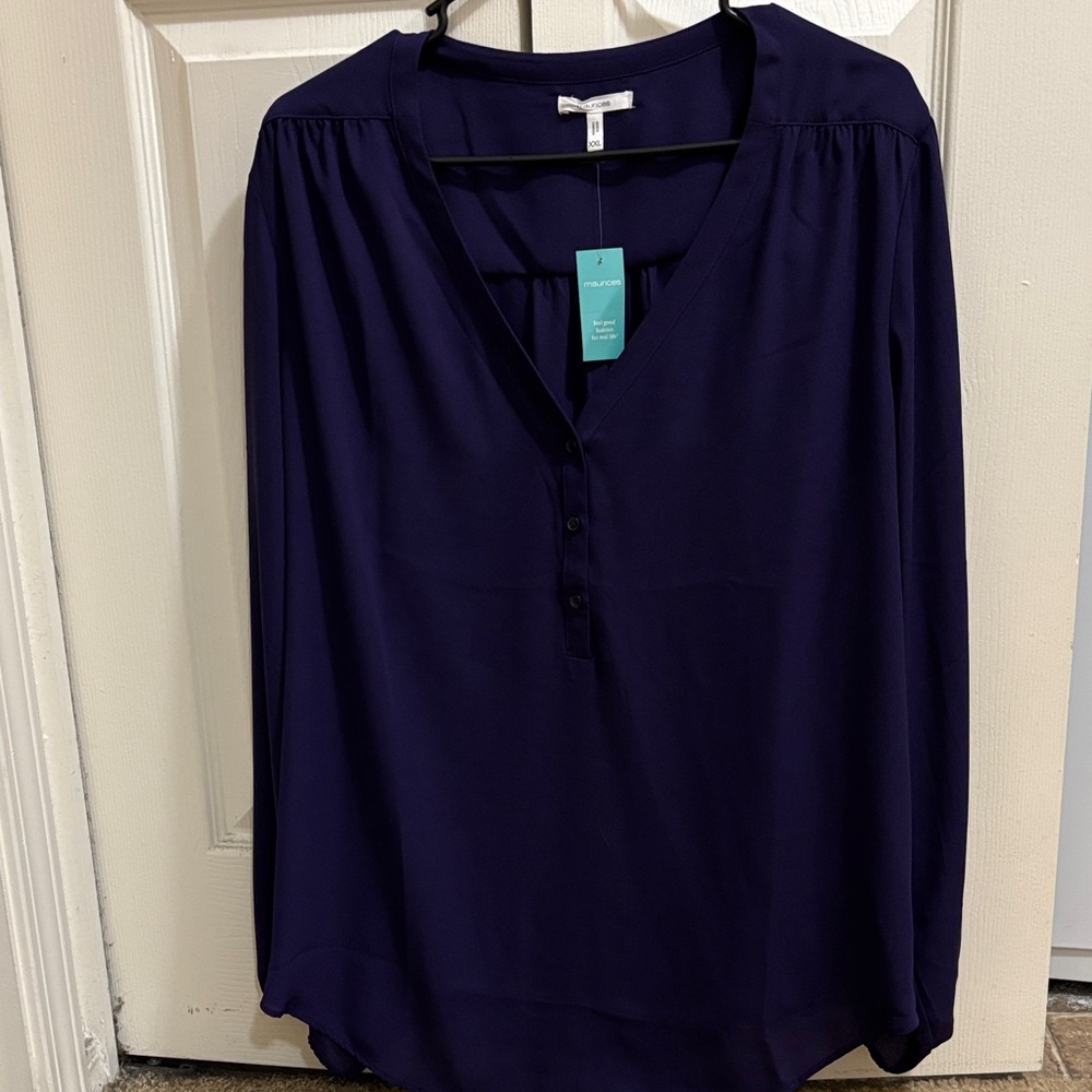 Maurices Deep Purple Women's Blouse